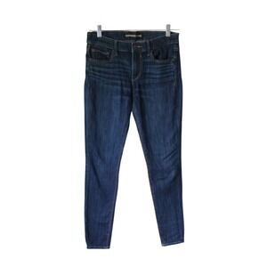 Express Jeans‎ Womens Size 6 Dark Wash Skinny Denim Mid Rise Blue Pants